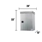 NEMA 4X Stainless steel 33" x 24" x 12" electrical enclosure